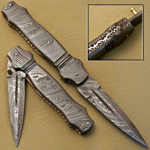 Damascus Folding Knives SS-KA-1080
