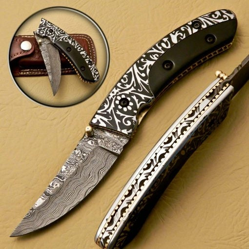 Damascus Folding Knives SS-KA-1210