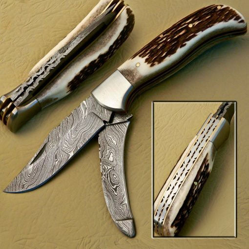 Damascus Folding Knives SS-KA-1260
